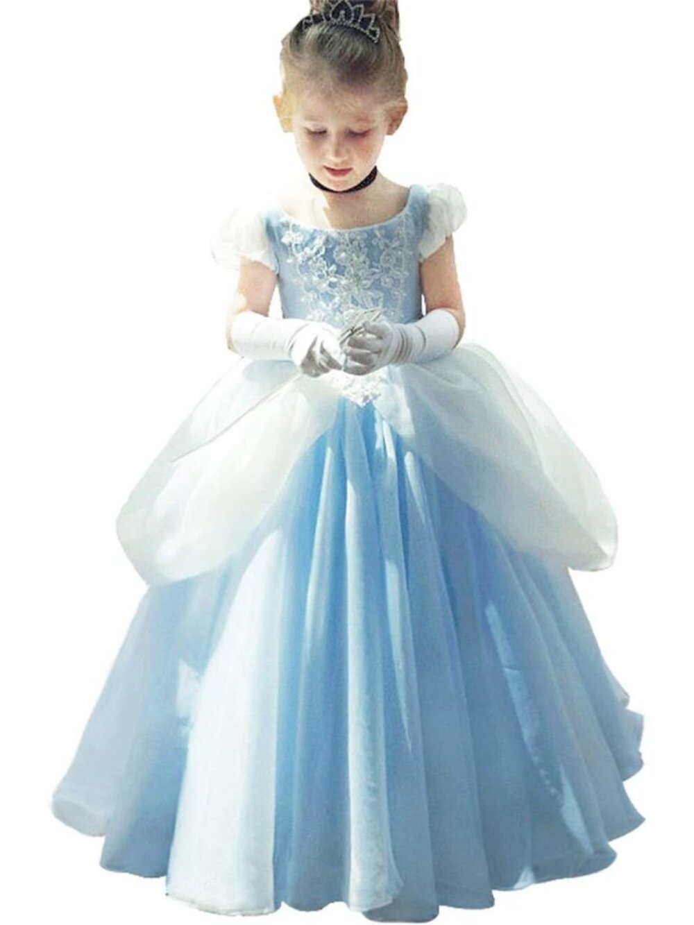 Girls Cinderella Costumes Halloween Princess Dress Up Fancy Birthday Party Ball